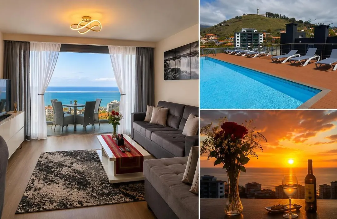 Madeira Mar - Seaview- Top Floor Apartment With Rooftop Pool-1